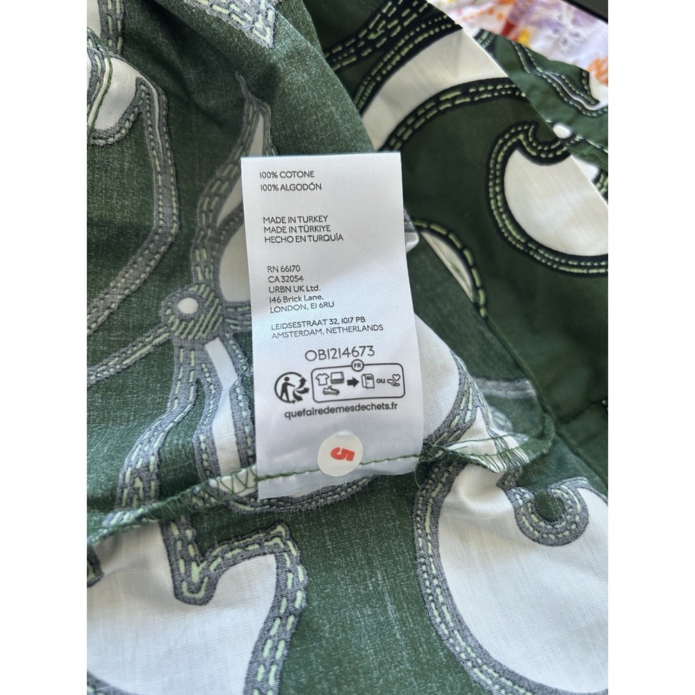 Anthropologie Somerset Tiered Maxi Dress Hunter Dark Green Paisley Cotton Sz M - Picture 6 of 6